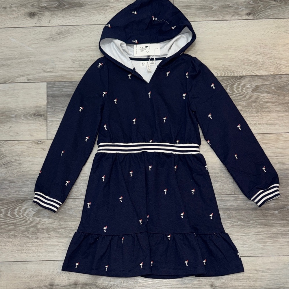 Janie and Jack x Peanuts Navy Hooded Dress